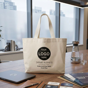 Grundläggande anpassningsbar logotypväska, företag jumbo tygkasse