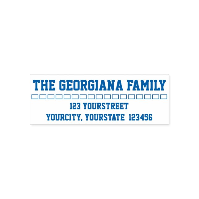 Grundläggande Anpassningsbar Namn + Adress Självfärgande Stämpel (Design)