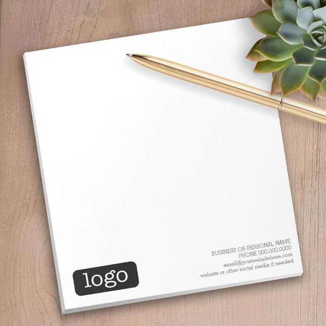 Grundläggande anteckningar för Office eller Busine Anteckningsblock (Add your logo and personalize the notepads for your office)