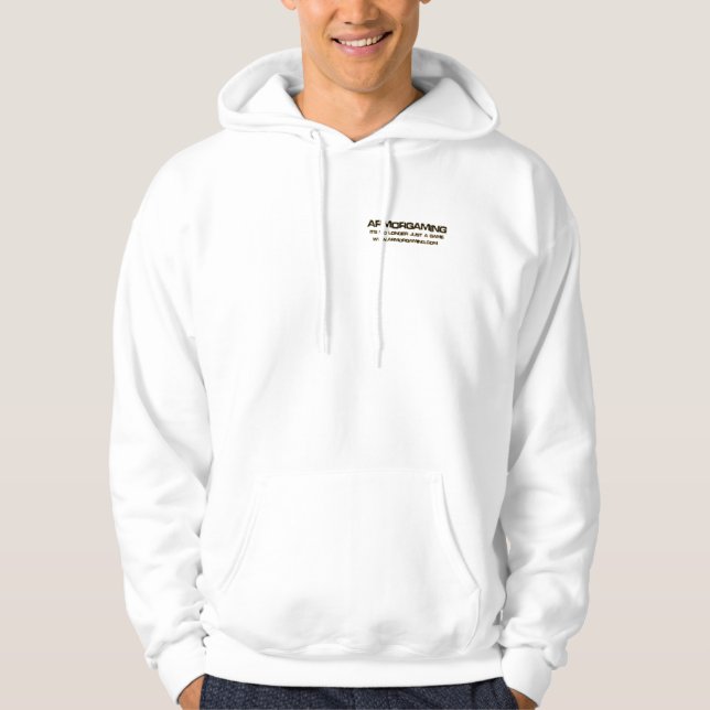 Grundläggande ArmorGaming Hooded tröja, vit Sweatshirt Med Luva (Framsida)