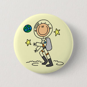 Grundläggande astronautTshirts och gåvor Knapp