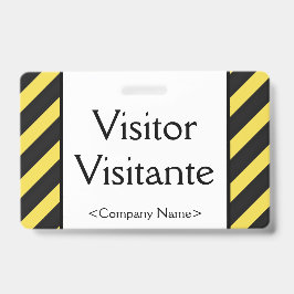 Grundläggande "Besökare" "Visitante" Märke