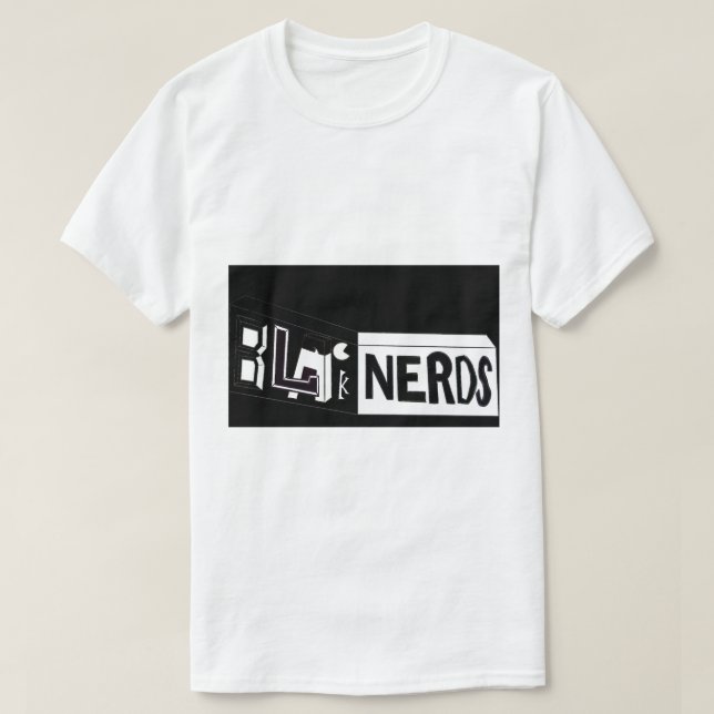 Grundläggande Boxy logotypklassiker för svart Tee Shirt (Design framsida)