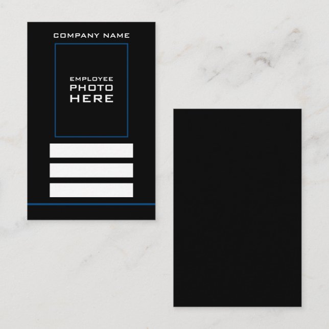 Grundläggande design, foto-ID-kort Visitkort (Fram/baksida)