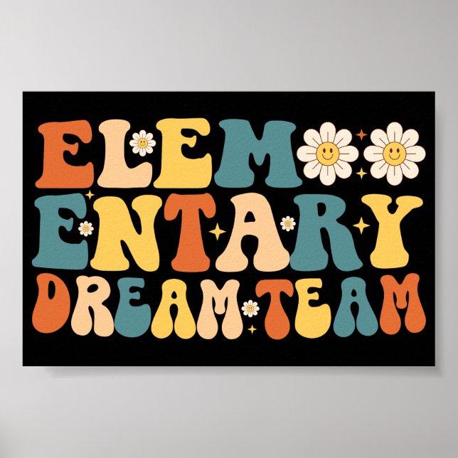 Grundläggande drömteam Back to school Poster (Framsidan)