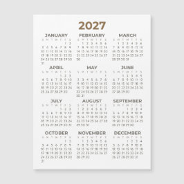 Grundläggande Enkel Brun Beige 2027 Magnetisk Kale