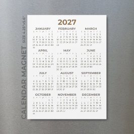 Grundläggande Enkel Brun Beige 2027 Magnetisk Kale