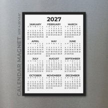 Grundläggande Enkel Minimalistisk 2027 Magnetisk K