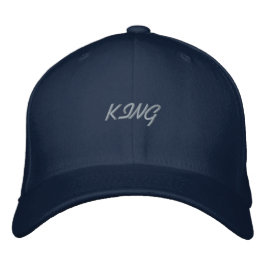 Grundläggande Flexfit Ull King Text Namn Broderad Keps