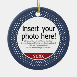 Grundläggande fotoram för jul julgransprydnad keramik