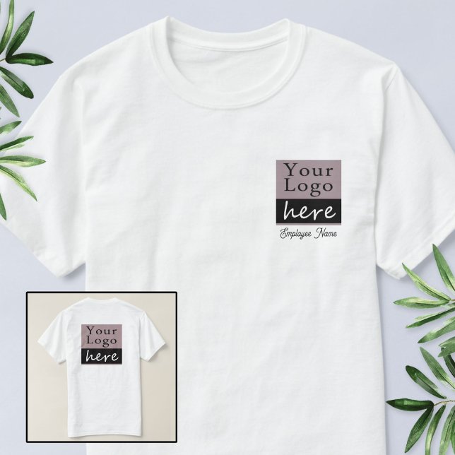 Grundläggande Fram- och Baksida Din Logotyp Event T Shirt (Skapare uppladdad)