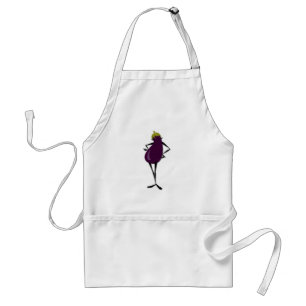 GRUNDLÄGGANDE GRAFISKA EGGPLANT DAM STANDARDAPRON FÖRKLÄDE