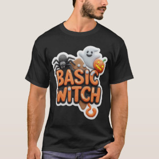 Grundläggande Halloween-designillustration för häx T Shirt