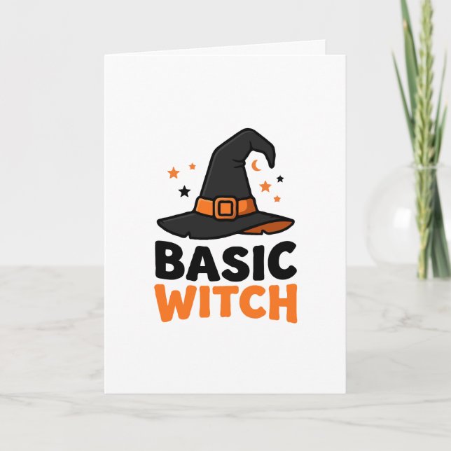 Grundläggande Halloween-hattdesign för häxor Kort (Framsida)