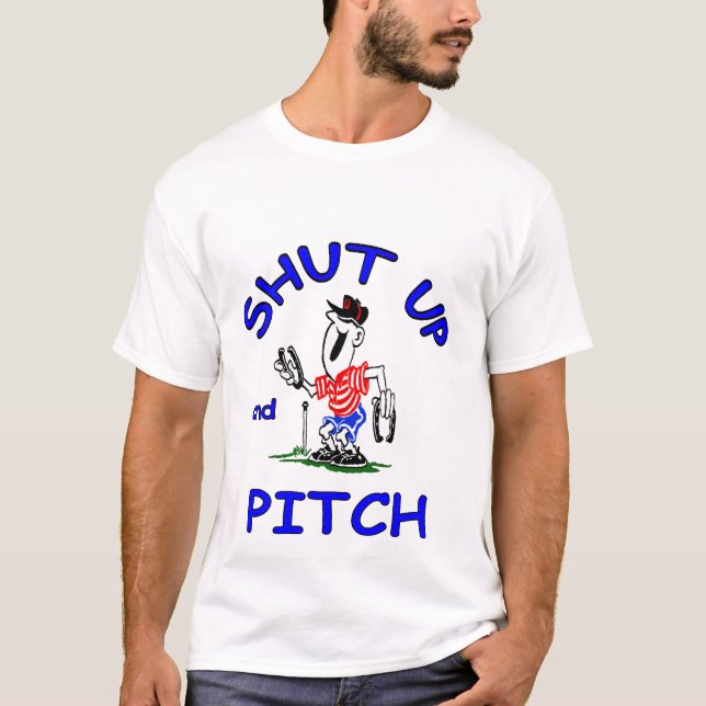 Grundläggande hästskor utslagsplatsen "stängde upp tee shirt (Framsida)