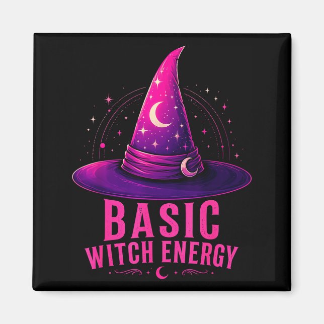 Grundläggande häxa energi halloween grafik design  magnet (Framsidan)