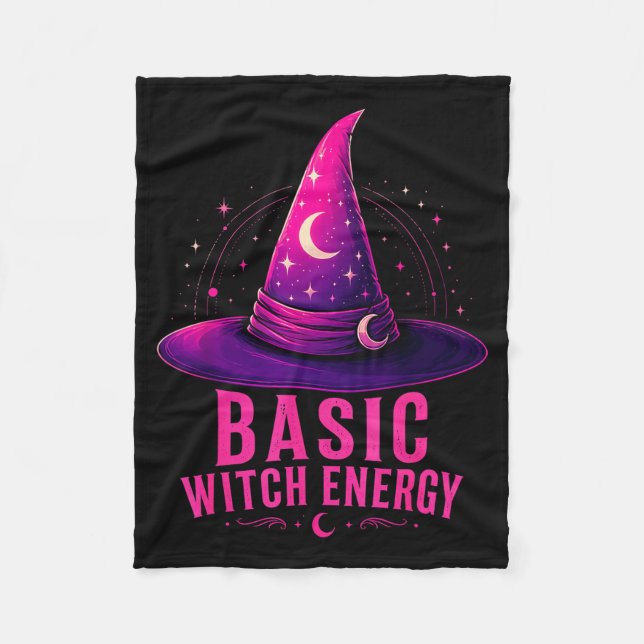 Grundläggande häxa energi halloween grafisk design fleecefilt (Framsidan)