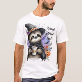 Grundläggande Häxbränsle Söt Halloween Sengångare T Shirt