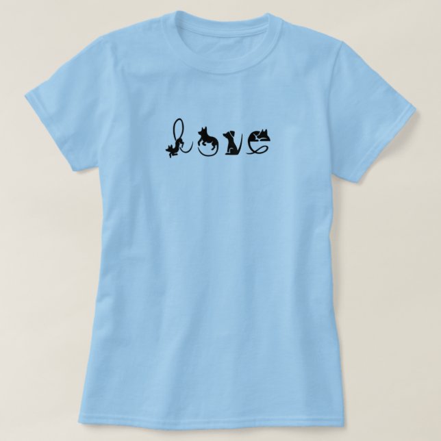 Grundläggande hundkärlek T-shirt (Design framsida)