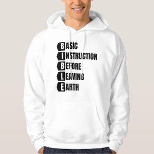 Grundläggande instruktion innan man Lämnar jord BI Hoodie