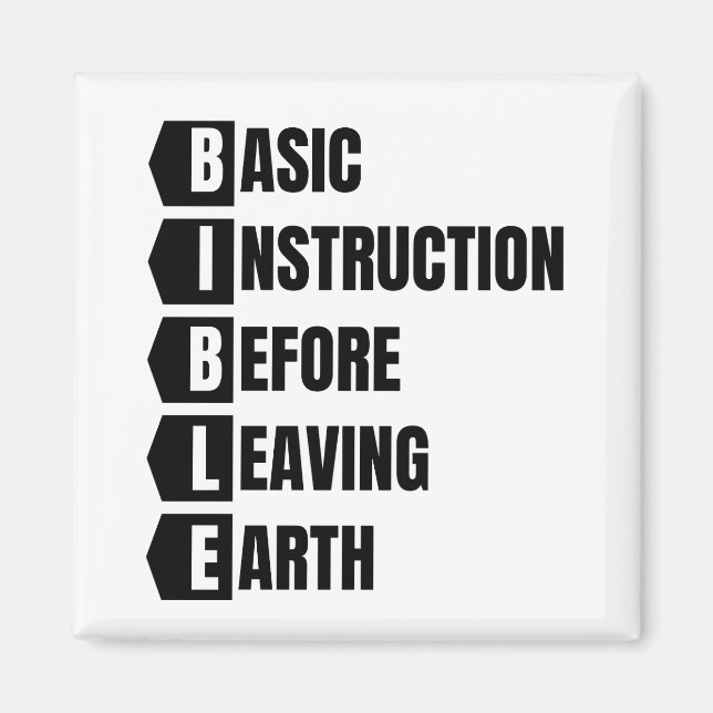 Grundläggande instruktion innan man Lämnar jord BI Magnet (Framsidan)
