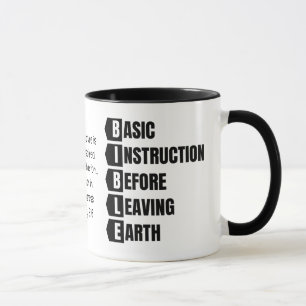 Grundläggande instruktion innan man Lämnar jord BI Mugg