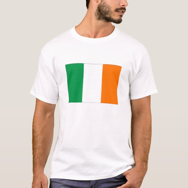 Grundläggande irländsk flaggaskjorta tee shirt (Framsida)