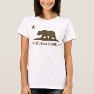 Grundläggande Kalifornien republik - - brunt T-shirt