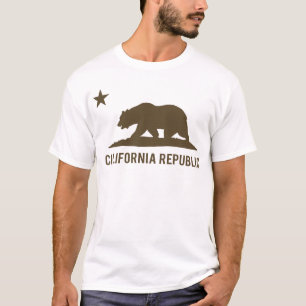 Grundläggande Kalifornien republik - - brunt Tee Shirt
