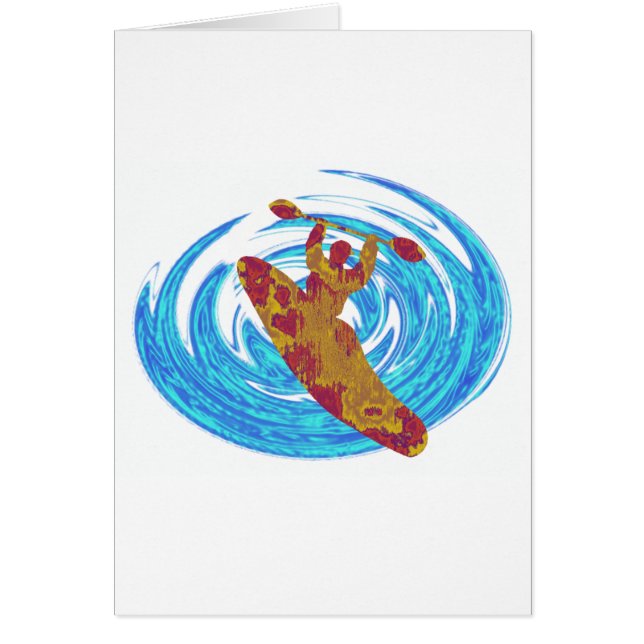 Grundläggande kärlek för kajak hälsningskort (Framsidan)