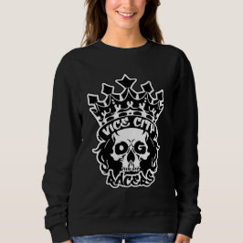 Grundläggande kvinnotröja med King Skull-logotyp T Shirt