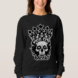 Grundläggande kvinnotröja med King Skull-logotyp T Shirt