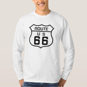 Grundläggande långärmad för rutt 66 t-shirt
