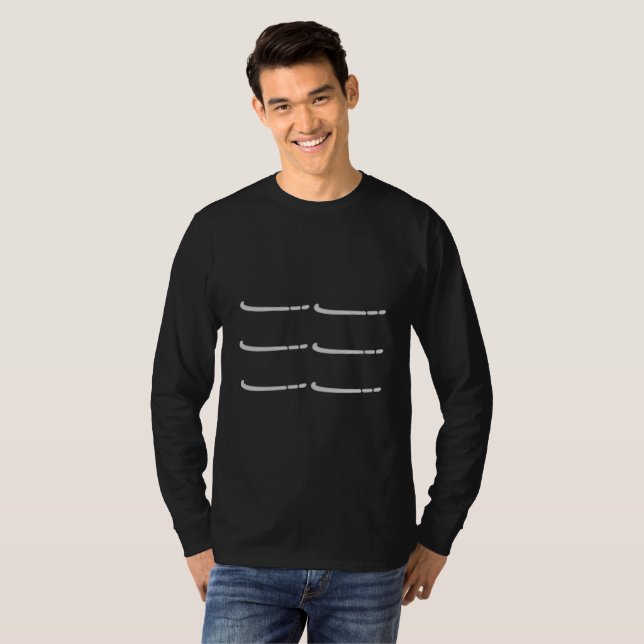 Grundläggande långärmad T-shirt (Hel framsida)