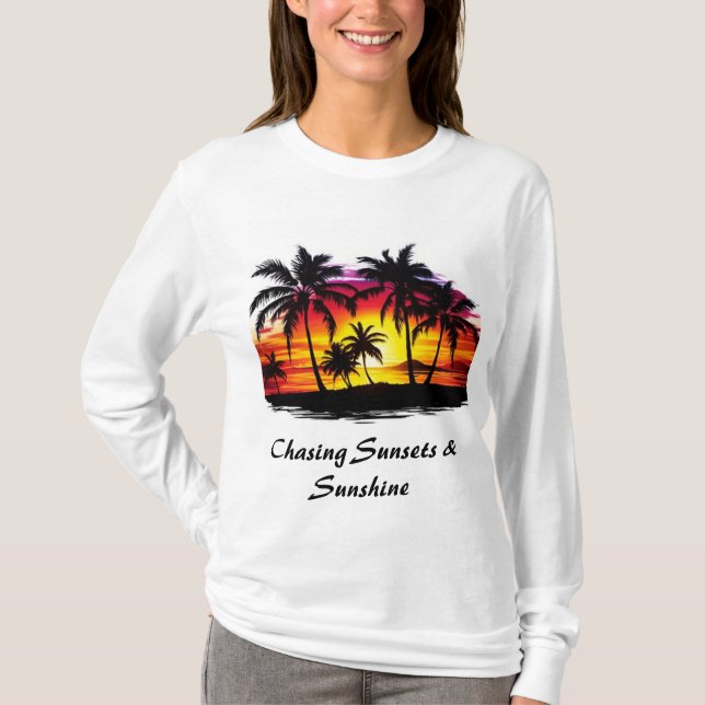 Grundläggande långärmad T-shirt  (Framsida)