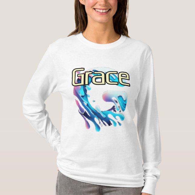 Grundläggande långärmad T-Shirt (Framsida)