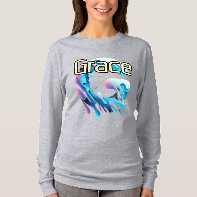 Grundläggande långärmad T-Shirt (Framsida)