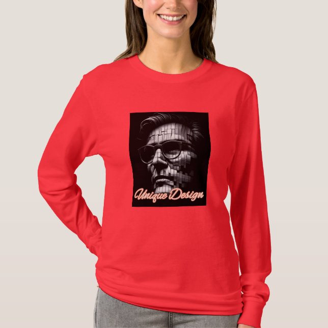 Grundläggande långärmad T-shirt (Framsida)
