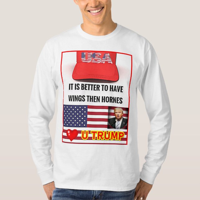 Grundläggande Långärmad Tromp Älskare T-Shirt (Framsida)