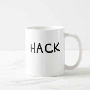 grundläggande logotyp för hacka kaffemugg