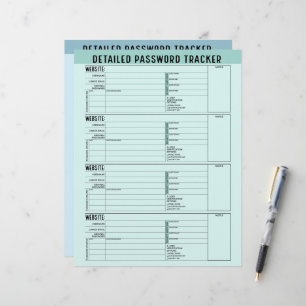 Grundläggande lösenordsspårare med användarnamn oc brevhuvud