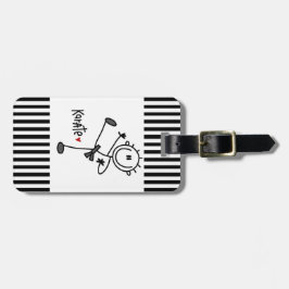 Grundläggande Male stick figurKarateT-tröja och Bagagebricka