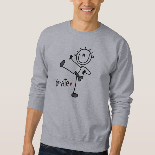Grundläggande Male stick figurKarateT-tröja och Lång Ärmad Tröja (Framsida)