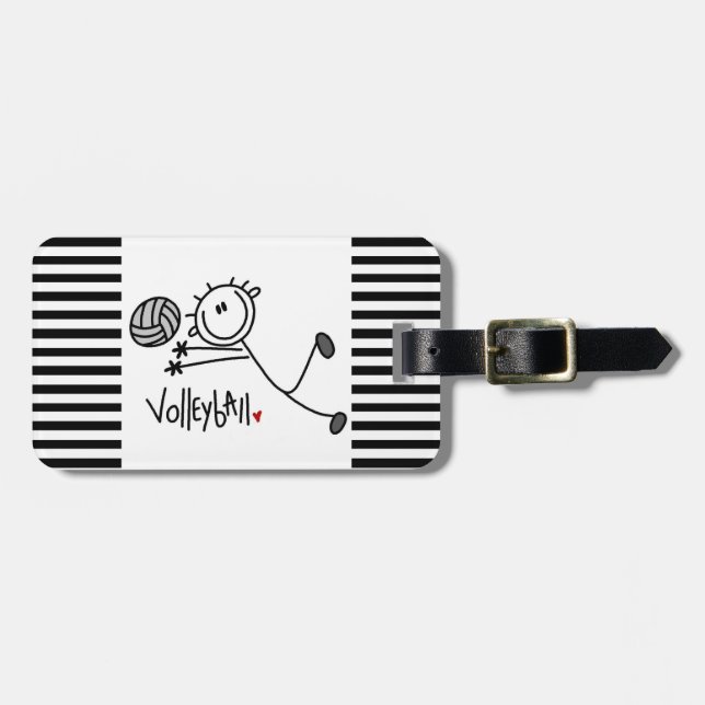 Grundläggande Male stick figurvolleyboll Bagagebricka (Horisontell Framsida)
