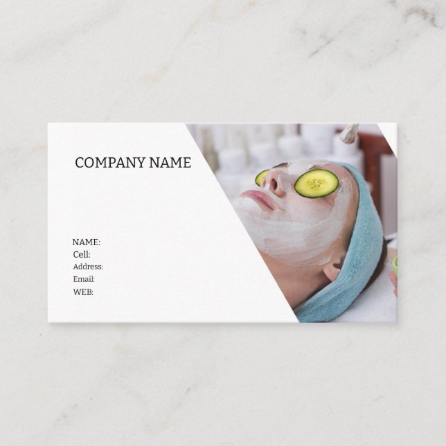 GRUNDLÄGGANDE MALL AFFÄRSKORT SPA VISITKORT (Framsida)