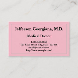 Grundläggande medicinsk doktorvisitkort visitkort