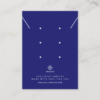 Grundläggande Midnight Blue Smyckesdisplaylogotyp  Visitkort