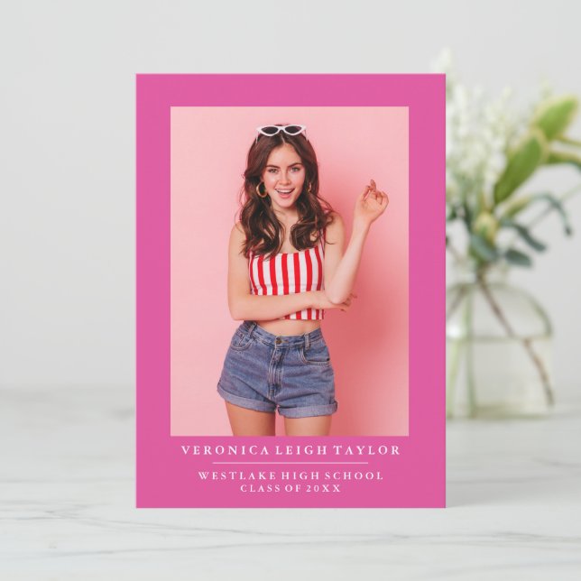 GRUNDLÄGGANDE MINIMALISTISK ANMÄLNING AV PHOTO STU INBJUDNINGAR (Stående Fram)