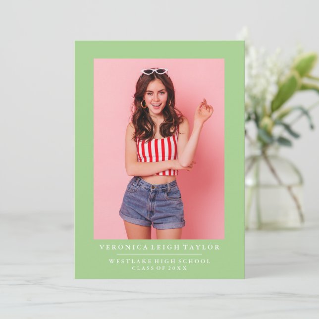 GRUNDLÄGGANDE MINIMALISTISK ANMÄLNING AV PHOTO STU INBJUDNINGAR (Stående Fram)