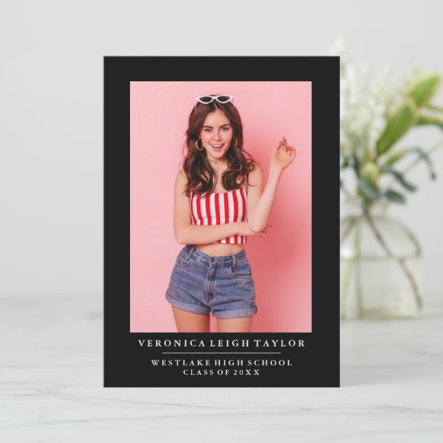 GRUNDLÄGGANDE MINIMALISTISK ANMÄLNING AV PHOTO STU INBJUDNINGAR (Stående Fram)